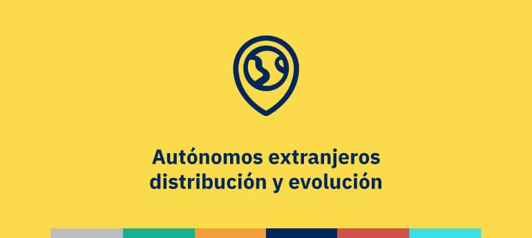 Autónomos extranjeros - distribución y evolución