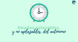 Imagen Con Reloj Deudas Aplazables Y No Aplazables Del Autónomo