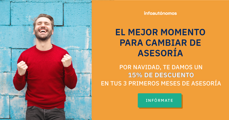 Promoción navideña de Infoautónomos para el cambio de asesoría.