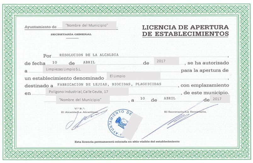 Licencia de apertura