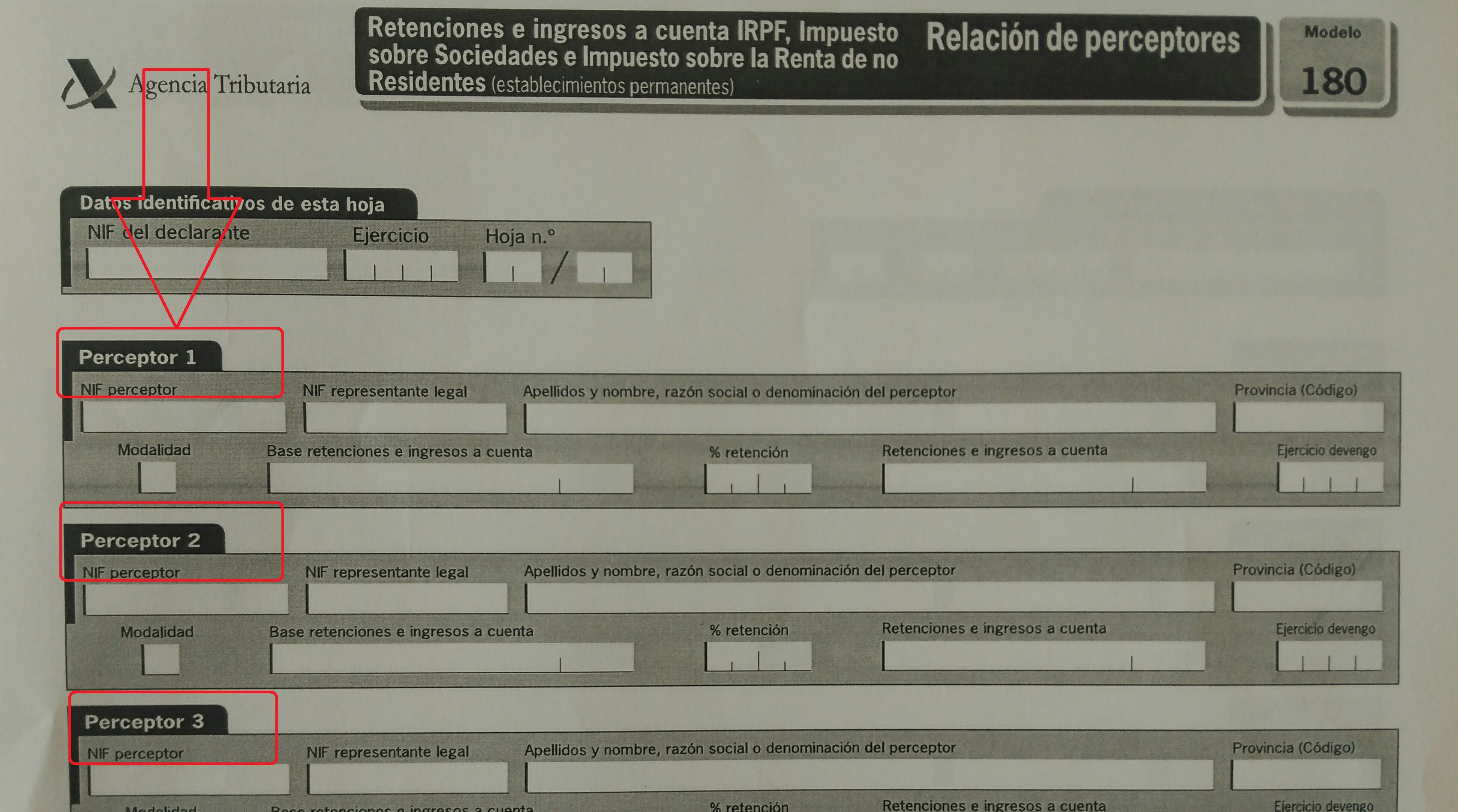 como rellenar el modelo 180