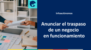 Anunciar traspaso negocio en funcionamiento